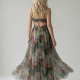 Isela™ | Vestido Maxi Cruzado con Degradado de Color y Tirantes Finos