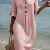Vestido informal de mujer con estampado floral.
