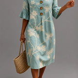 Vestido informal de mujer con estampado floral.