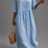 Vestido informal de mujer con estampado floral.