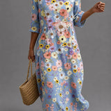 Vestido informal de mujer con estampado floral.