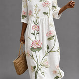 Vestido informal de mujer con estampado floral.