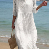 Vestido informal de mujer bordado.