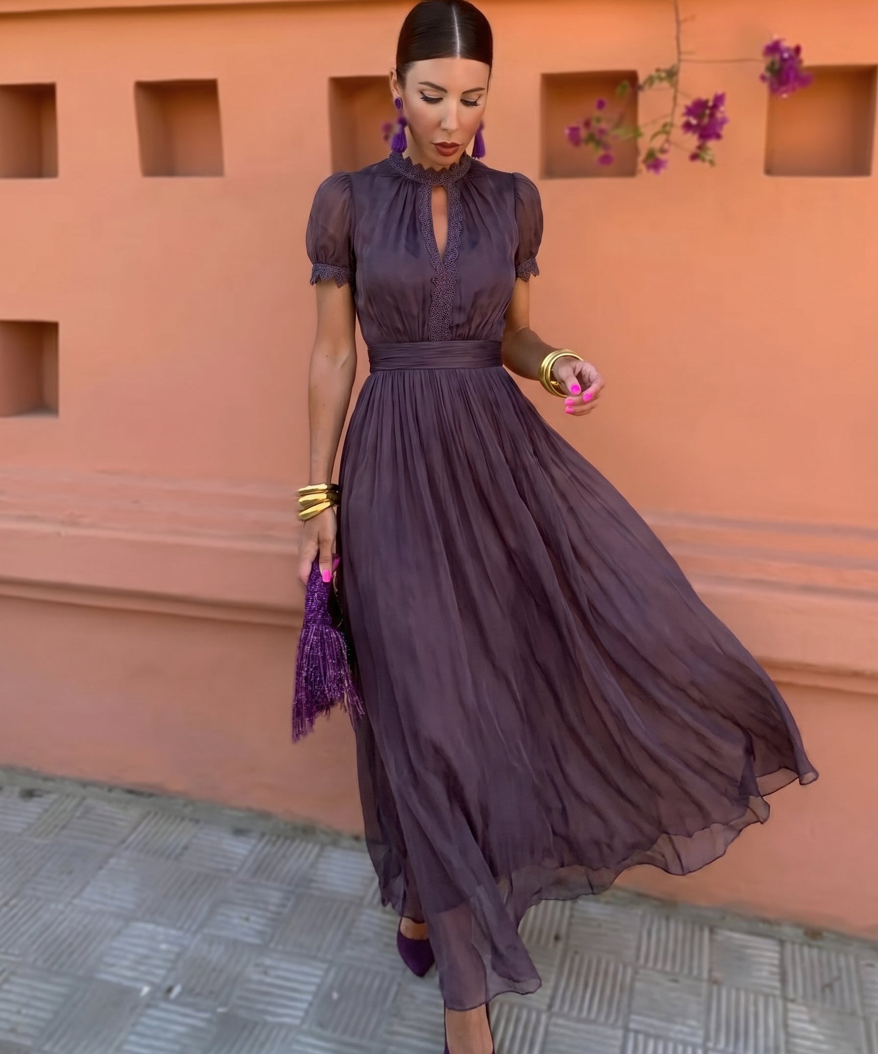 Cayetana™ | Vestido Largo de Gasa